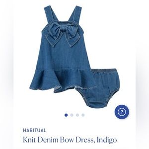 Habitual denim bow dress indigo - 12 month